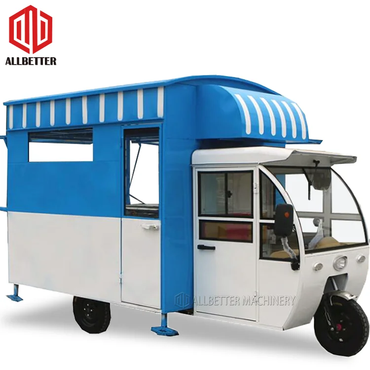 Мини-фургон для приготовления еды Tuk Coffee Van электрический грузовик трехколесный велосипед мороженого тележка продажи