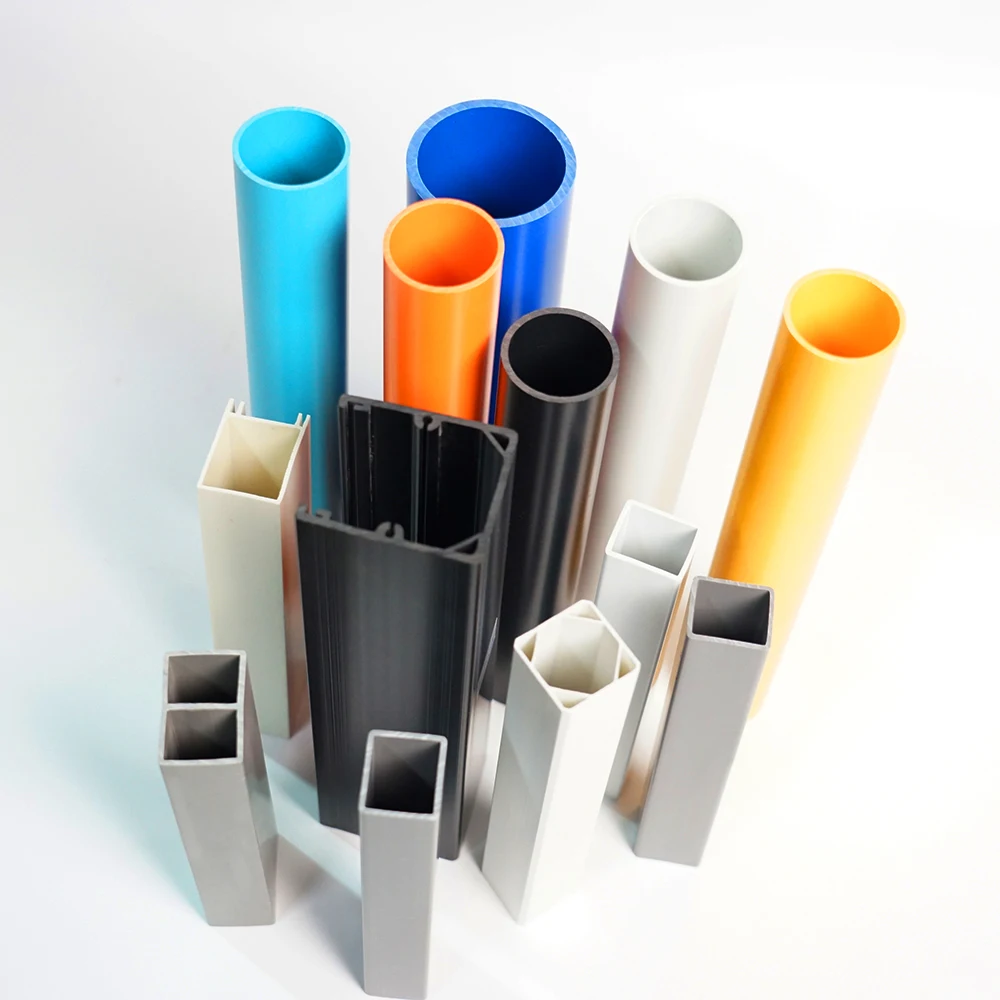 Industrial-Style PVC Square Pipe Hydroponics Plastic Tube for Indoor Plant & Agricultural Greenhouses Green & Yellow