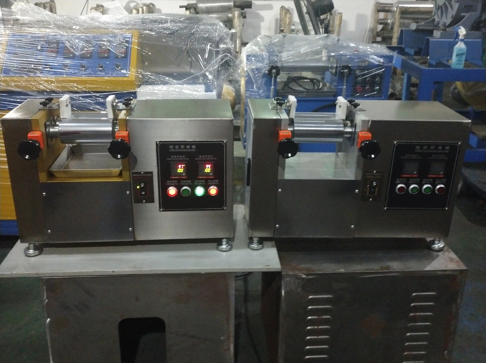 Лабораторная резиновая маленькая пищевая мельница из нержавеющей стали с двумя роликами