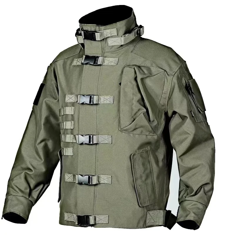 Vintage American Motorcycle Tactical Jacket Men XL Size Winter Coat  Camouflage Custom Outdoor Riding Clothes Cordura