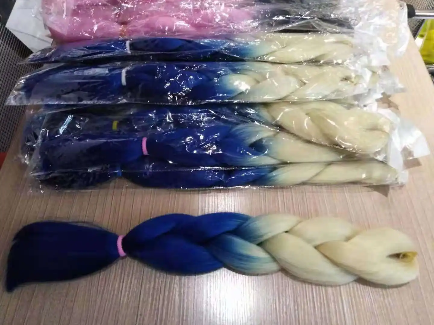 Wholesale Ombre Customized Braiding Hair Private Label For Black Women Synthetic Braiding Hair