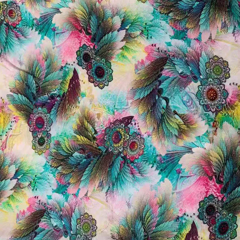 
No MOQ Factory Price Custom Design Hot Selling Soft Hand Feel 30*68Woven Dress100%Rayon Custom Print Fabric,Dress Blouse Fabric 