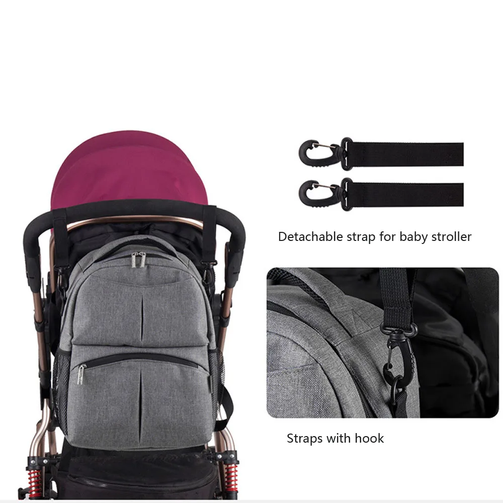 
Melange color fashion mummy backpack multifunctional baby diaper bag for outdoor travel 