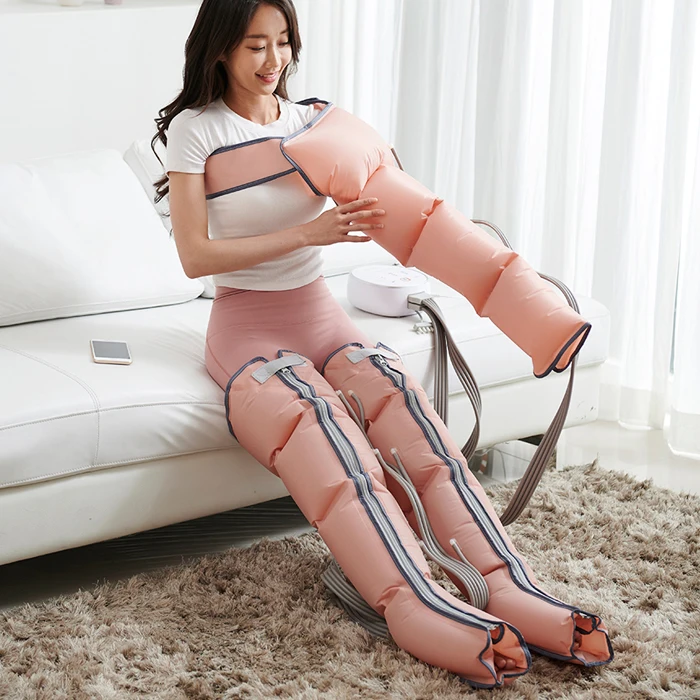 OEM ODM High Quality Full Legs Massage Machine Gray Black Pink Air Compression Leg and Foot Massager for Blood Circulation