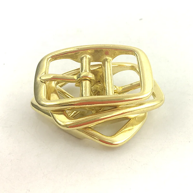 Carosung, логотип на заказ, твердые латунные пряжки, частные этикетки, пряжка для пятки, двойная Центральная балка, латунные пряжки 1 дюйм для ремня