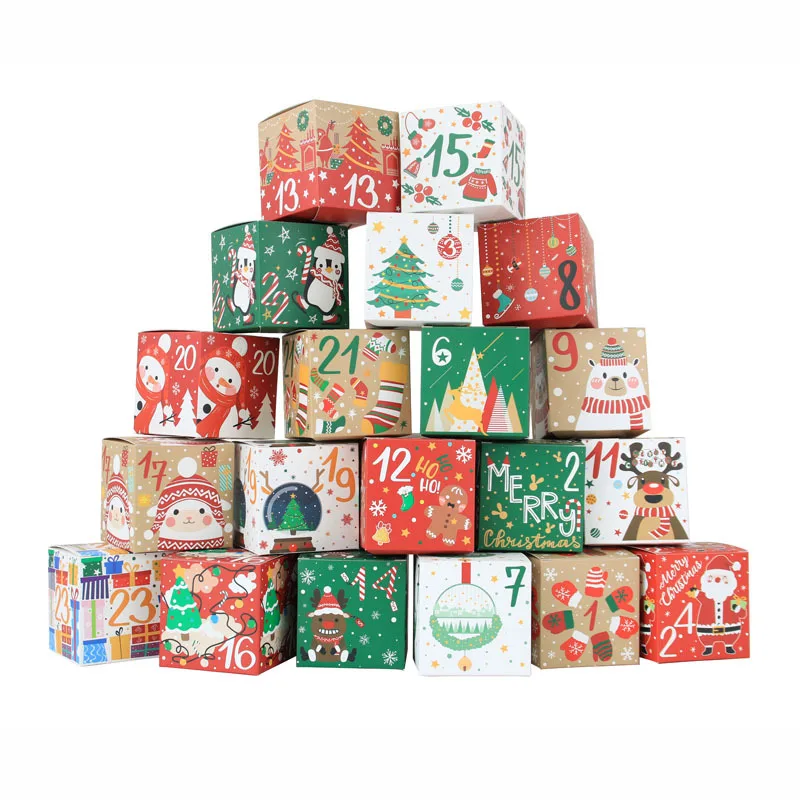 Christmas New Gift candy Box 7cm Square Box Christmas wrapping paper box chocolate in stock
