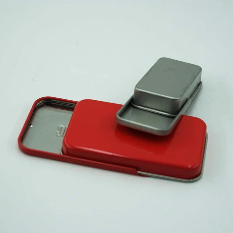 Hot Sale Rectangle Empty Makeup Lip Balm Cream Tin Box Mint Solid Perfume Metal Cans Packaging