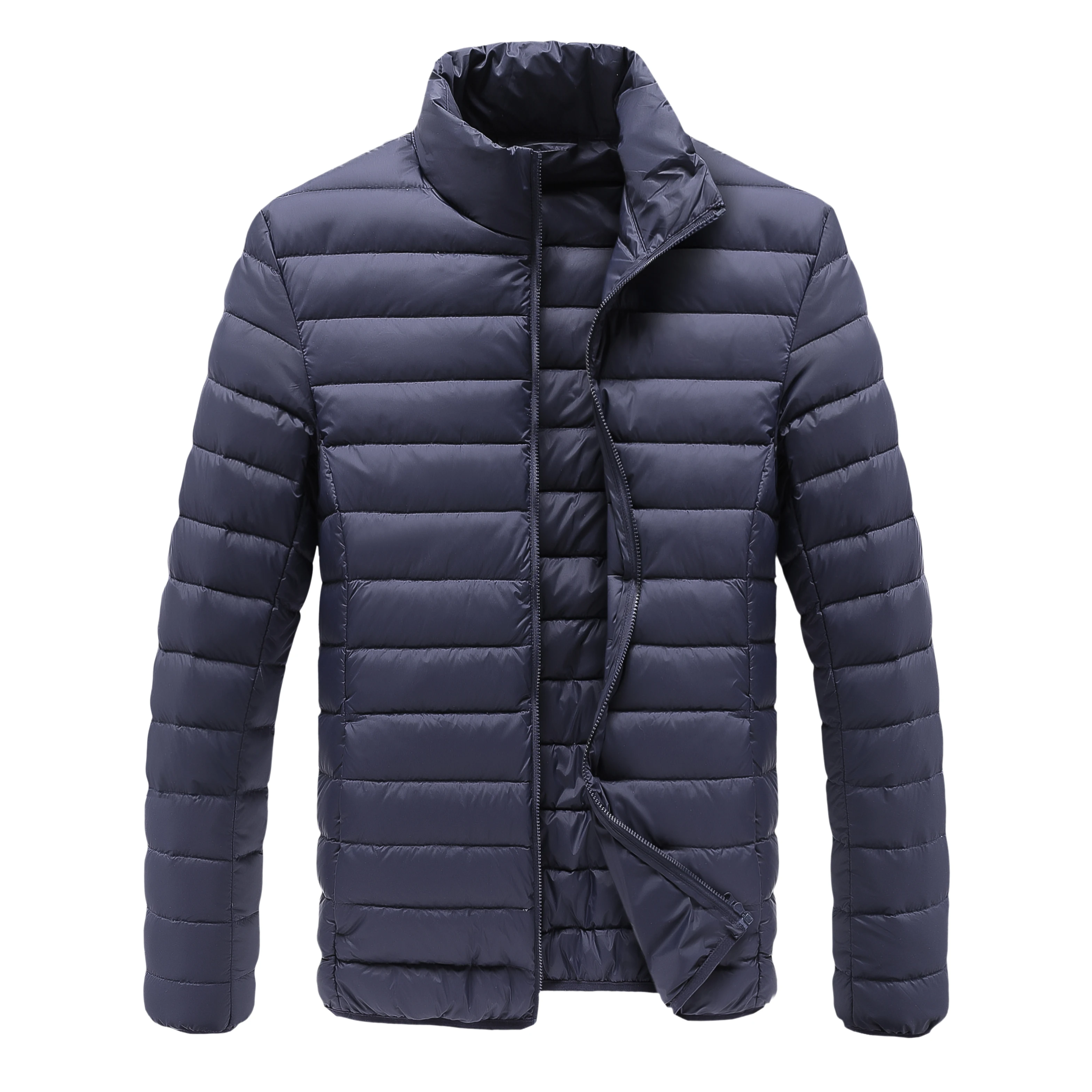 OEM Design Stand collar Solid Mink Coat Ultra Thin and Light Down Filled Winter Jacket