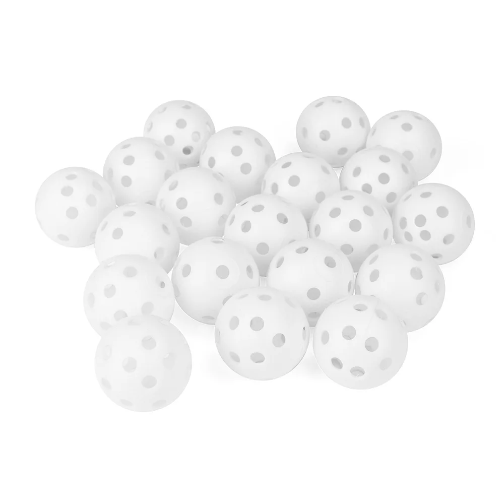 42mm Hollow Airflow White Color Plastic Limited Flight Practice Golf Balls For Indoor Outdoor Training