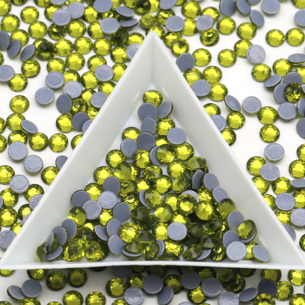 WHATSTONE SS3- SS40 Flat Back Round Iron On Stone Crystal Hotfix Glass Bedazzled Rhinestone For Clothes