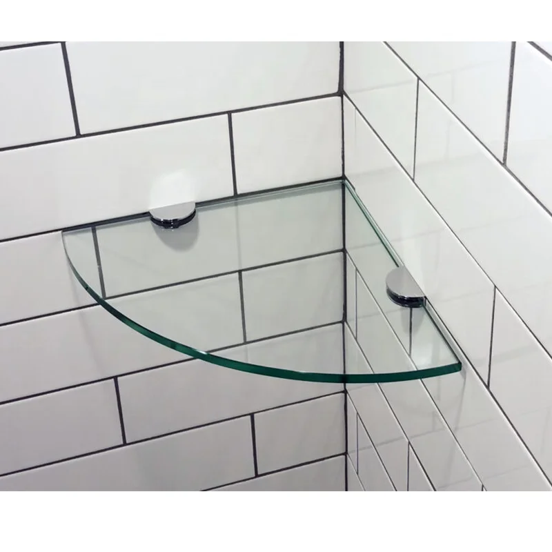 Toughened Glass Wall Bathroom Shelf Modern Bathroom Accessories Wall Glass Shelf