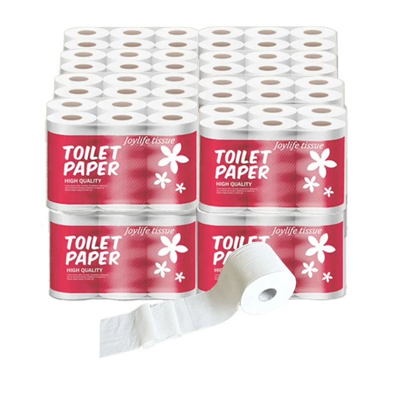 Toilet Tissue Virgin Wood Pulp 12 Rolls Hot Selling Mini Jumbo Roll Toilet Tissue/papel Higienico Familia/bumf/toilettenpapier