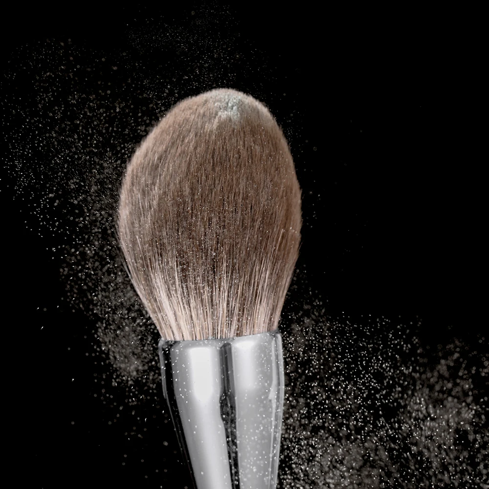Fox fur ebony Powder brush Private Label Makeup Brushes