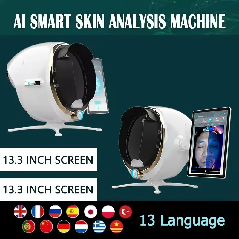 2024 Portable Skin Analyzer Face Scanner AI Face Tester Machine 3D Visia Skin Analysis Machine