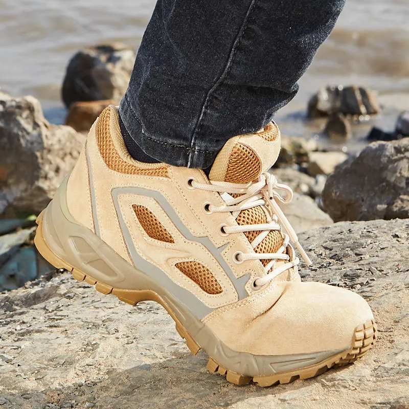 Высококачественные прямые продажи, боевые ботинки цвета огненного песка с низким вырезом, ботинки для пустыни, уличные ботинки