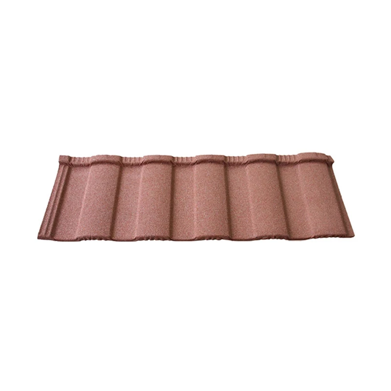 0.38mm Type Brown roman tile roof material stone coated roofing material roofing tile