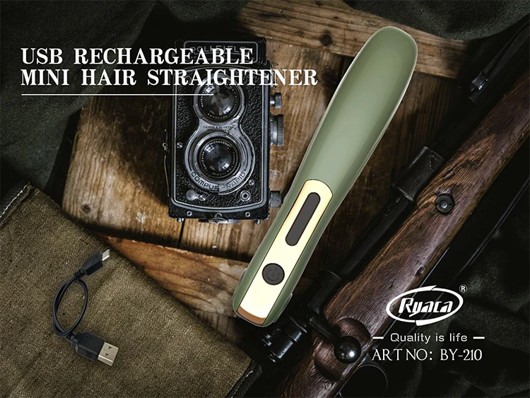 Профессиональный портативный мини USB беспроводной выпрямитель для волос