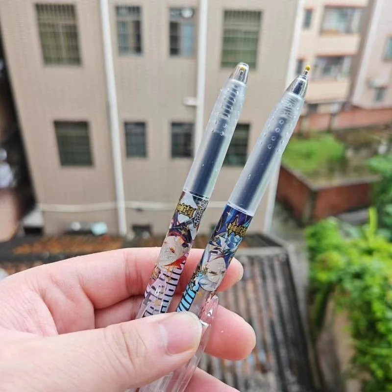 1Pcs Game Genshin Impact 0.5mm Gel Pen With PVC Bookmark Student Water Pen Cute School Supplies Stationery gift
