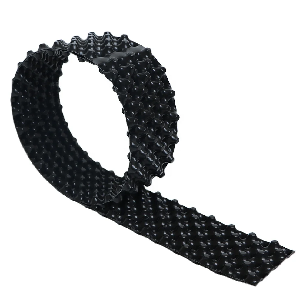 new hot composed fabric geotextile highway subway plastic narrow drain green roof dimple  250KN strip sheet