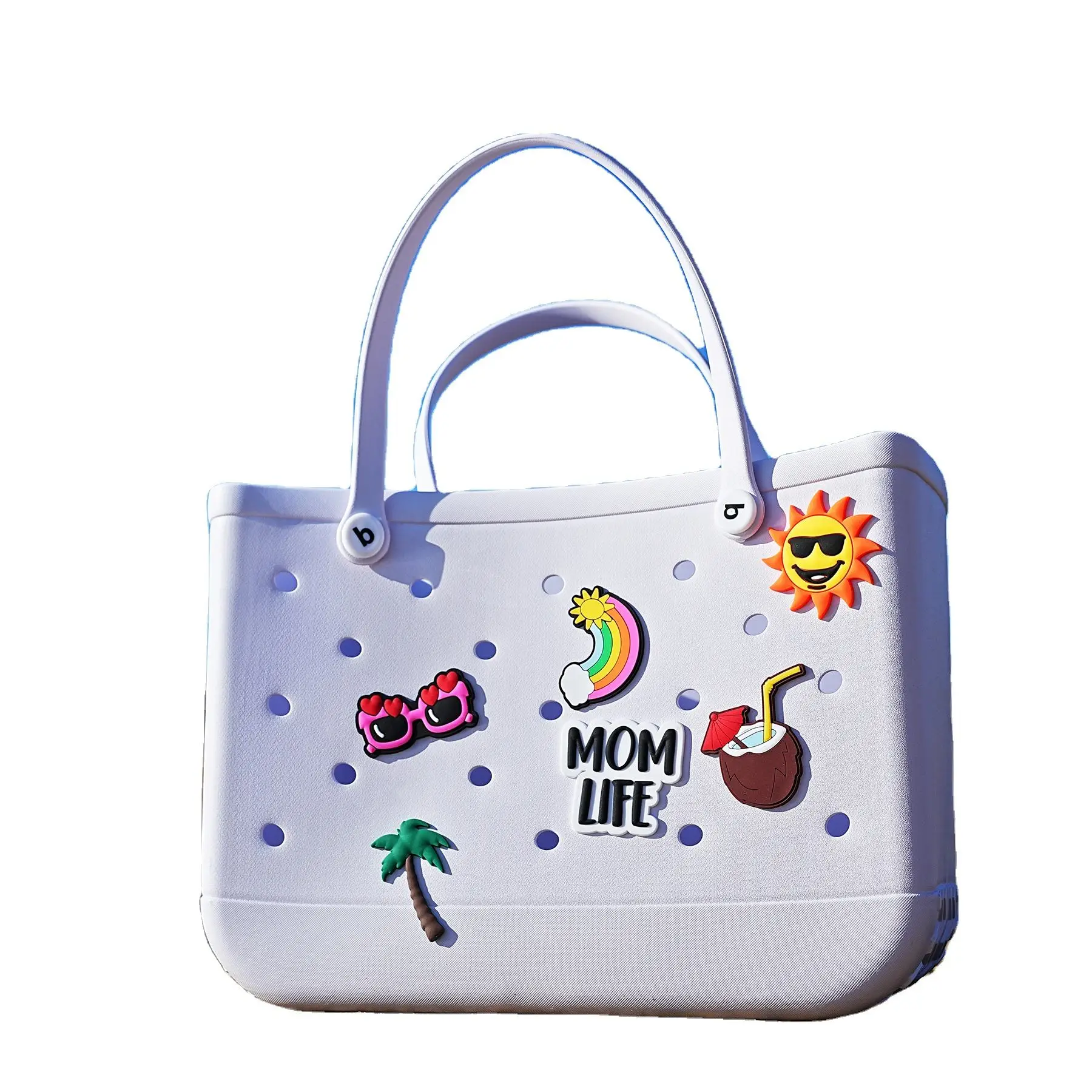 2023 Summer Halloween Borg Bag Silicone Womens Handbag Printed Skull Beach Bag