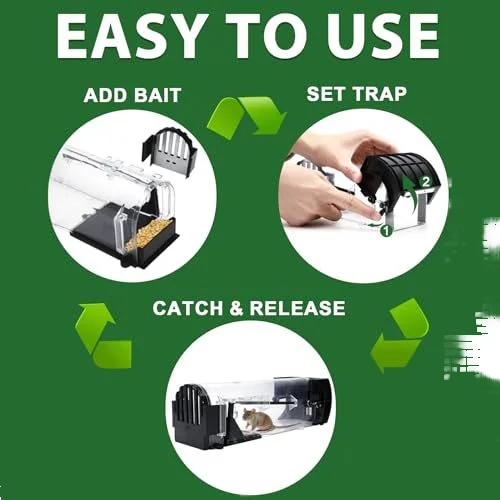Reusable Mice Small Rat Trap Catcher Humane Mouse Traps