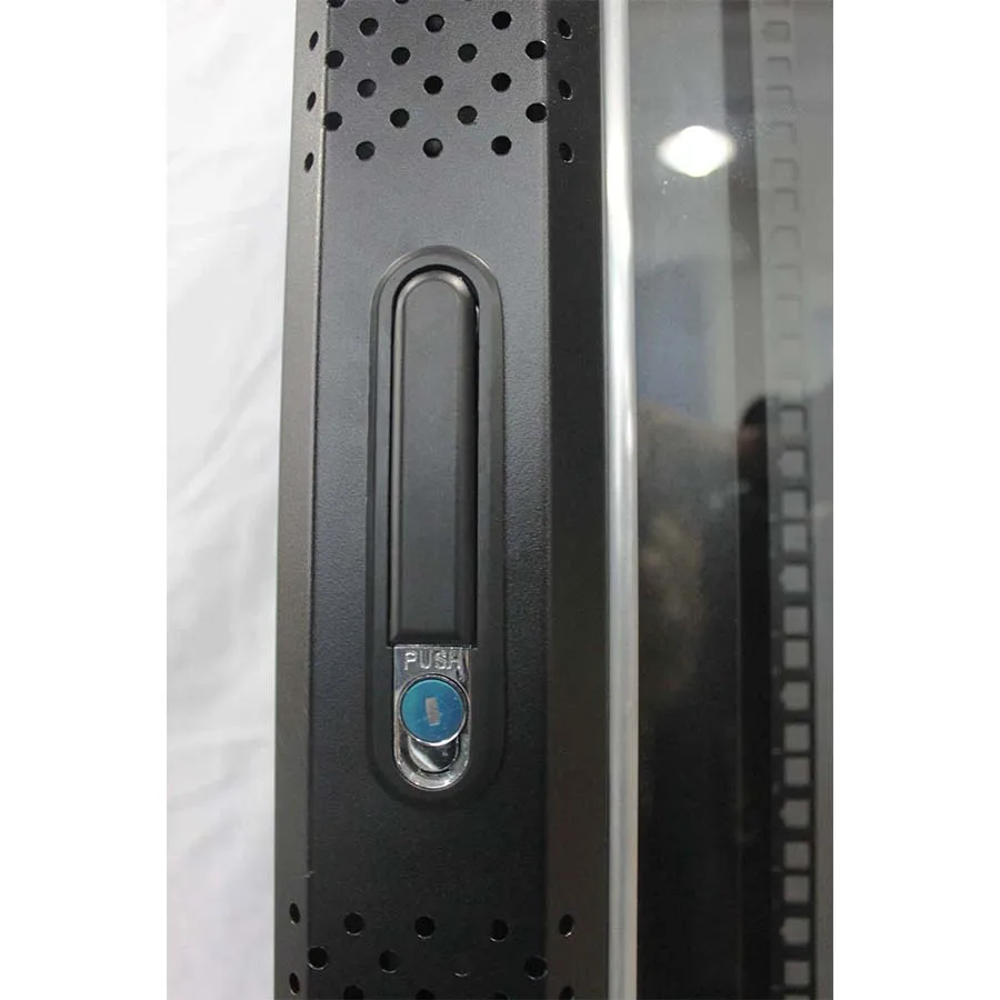Network cabinet spring handle door lock black