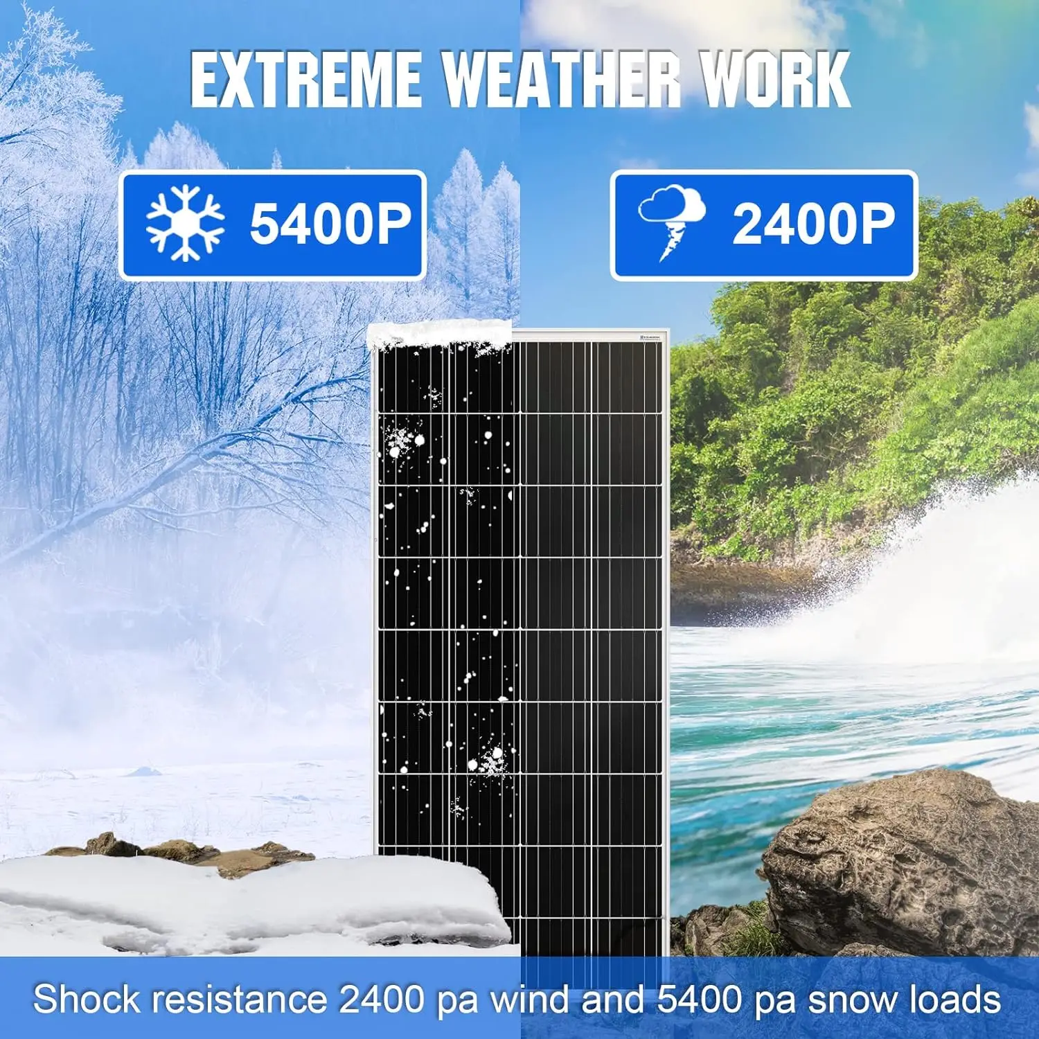 CHNT 560 Watt Monofacial Solar Panels Solar Cell Plate 21.7% High-Efficiency Monocrystalline PV Pow TUV  Certified (560W*33Pcs)