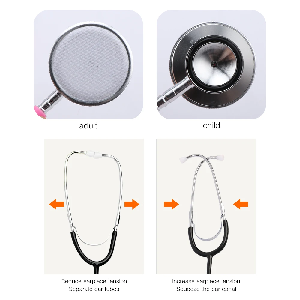 Professional Dual Head Stethoscope Double Head Cardiology Stethoscope Doctor Nurse Vet Medical Equipment Medical Student Device