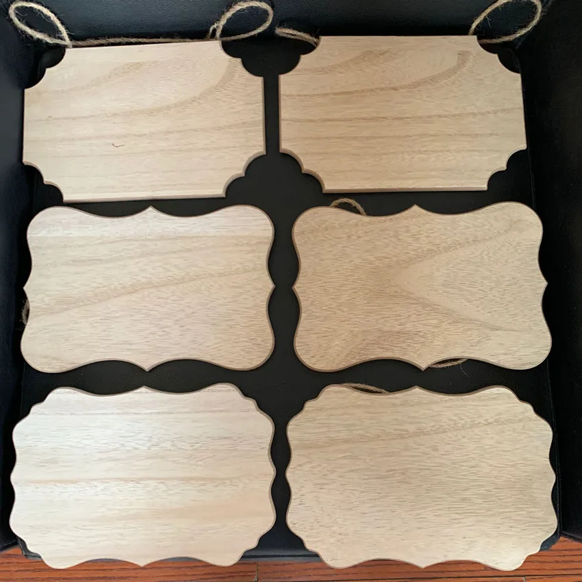  Wood Sign Crafts Unfinished Blank Wooden Slices Twine Hanging Decor Christmas Welcome For Front Door Blanks