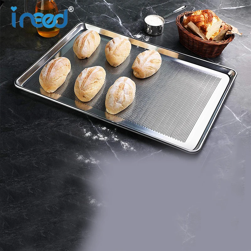 iNeed OEM 1,4 mm thickness Durable Construction Aluminum Baking Pan Tray from Chinese manufacturer