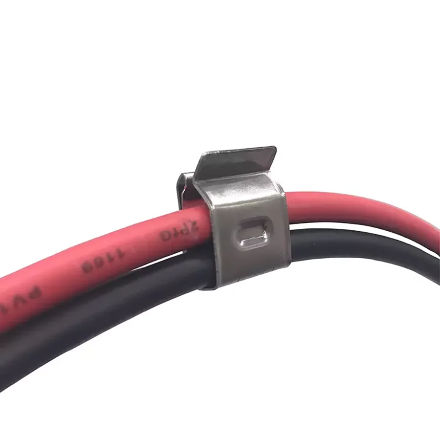 Solar ground roof mounting system accessory solar cable clip for 4 wire cables solar module