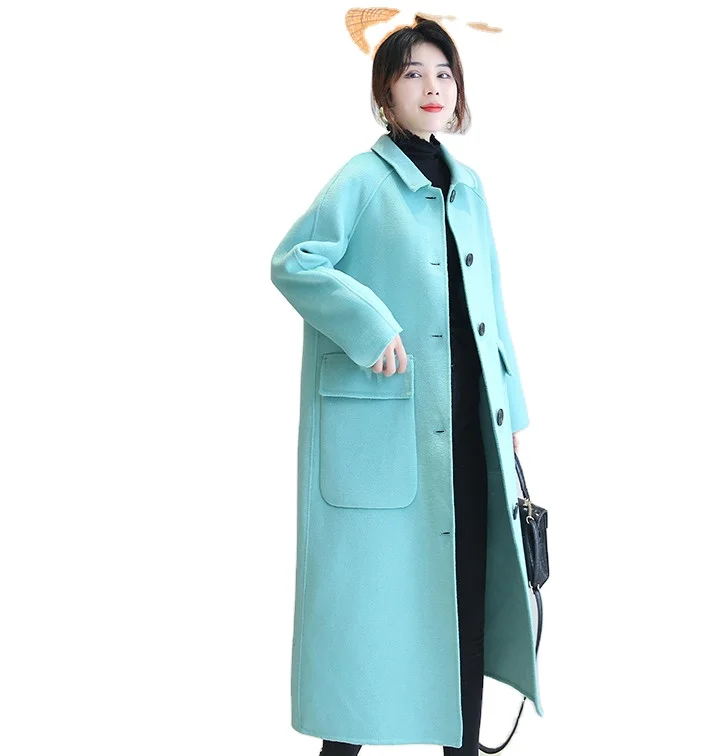 
2021 long winter fashion wear coat oversized cashmere wool ladies coat 
