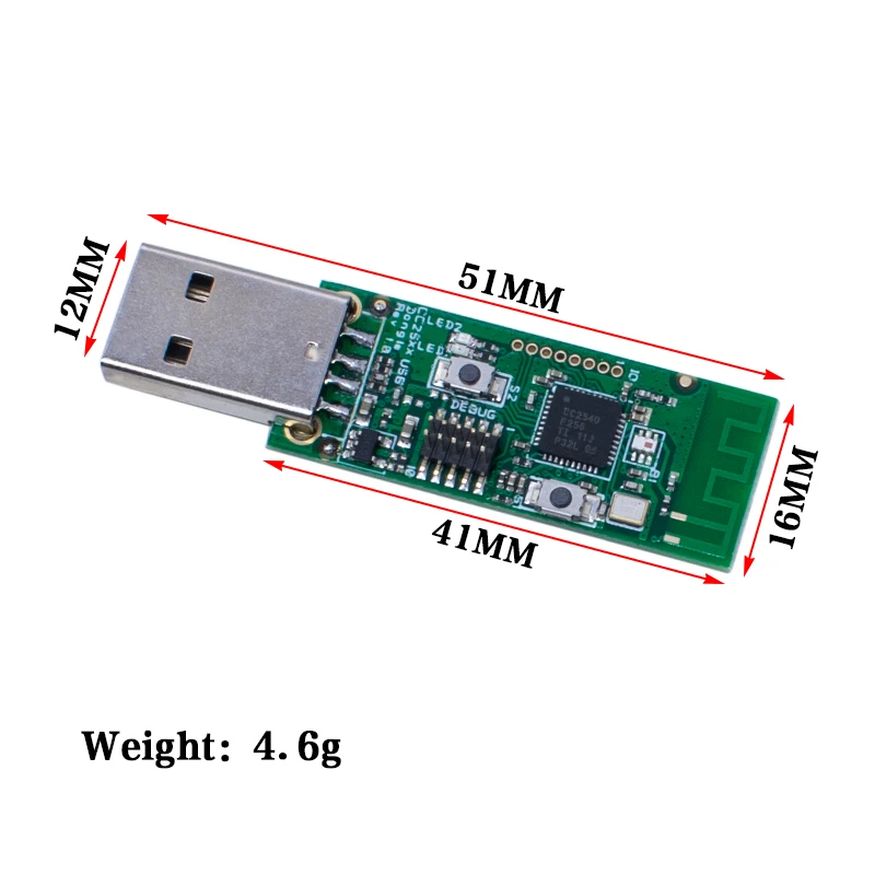 Wireless Zigbee CC2531 CC2540 Sniffer Bare Board Packet Protocol Analyzer Module USB Interface Dongle Capture Packet Module