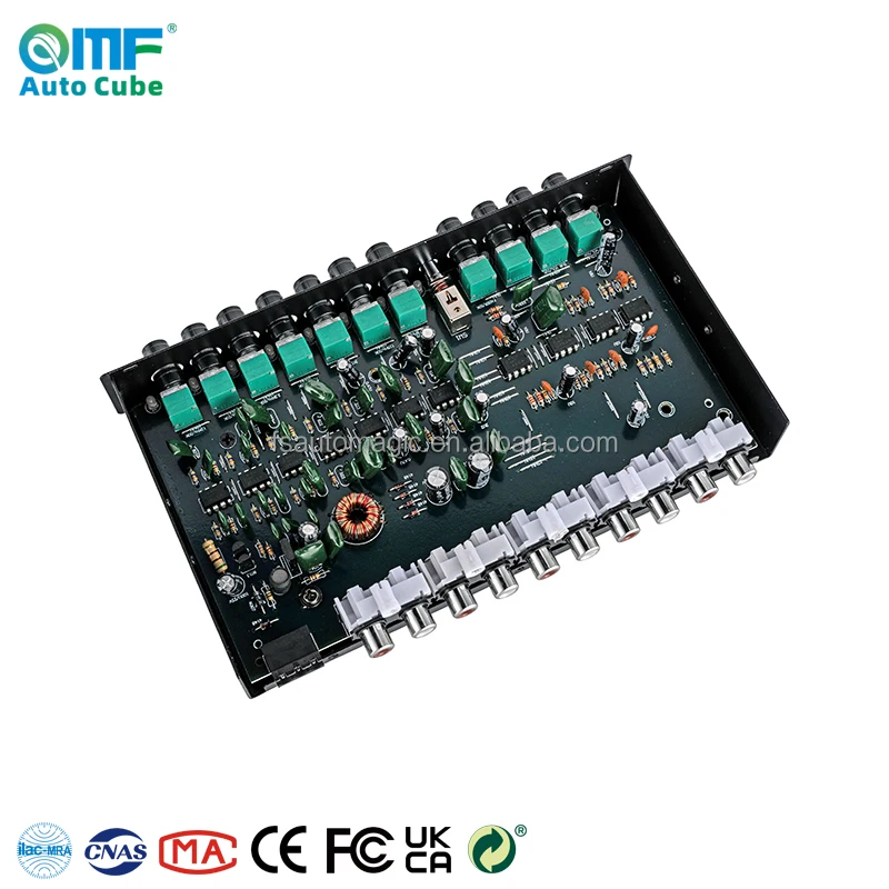 EQ7 High End Quality Adjustable Car Audio 7 Bands Equalizer With Voltage Display Graphic Display Equalizer