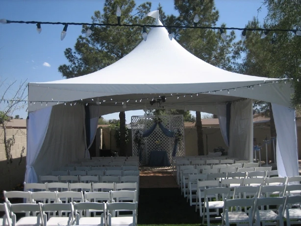 Китайские поставщики шатер палатка 16x16 футов наружная садовая пирамида из ПВХ для вечеринок навес