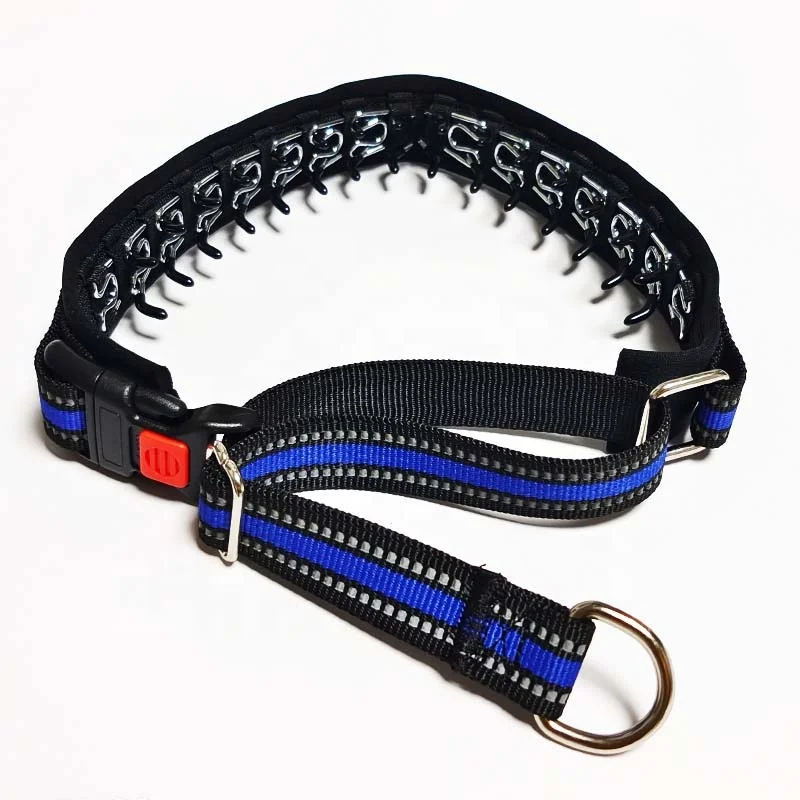 Quick Release Detached Stainless Steel Choke Chain Dog Training Collar with Rubber Tips Personalized Size for Stimulation