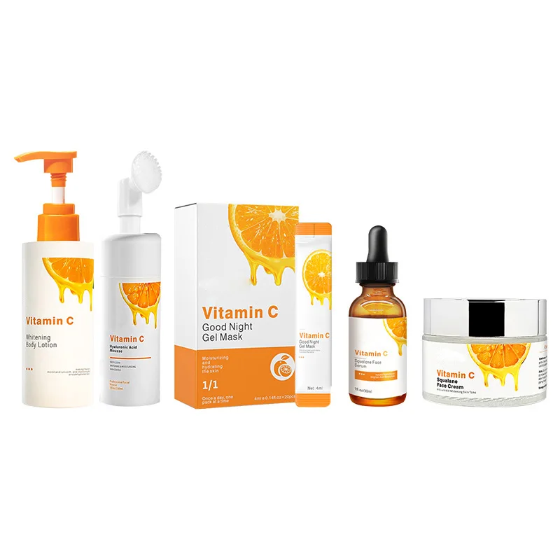 Wholesale OEM private label Anti wrinkle and moisturizing lotion set, whitening and anti-aging skincare gift box