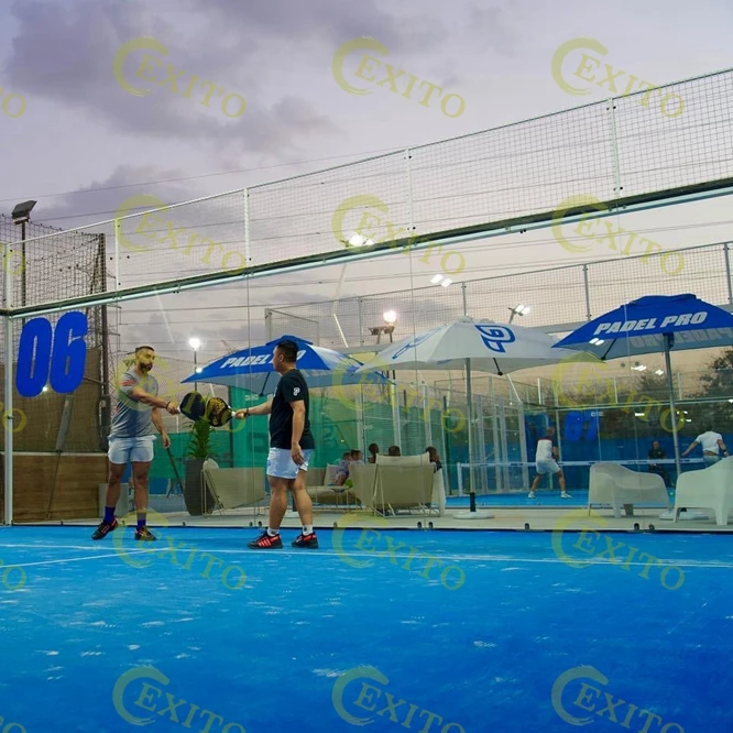 EXITO 100*100*3mm Hot Dip Galvanized 2022 New design Padel Tennis Court Panoramic sport paddle Tennis court