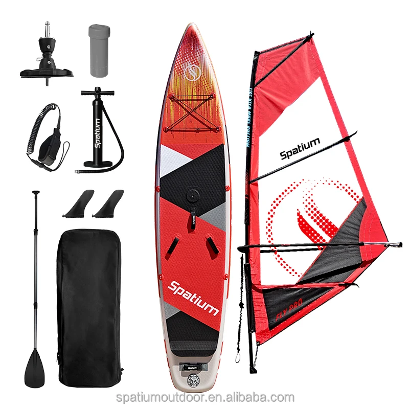 Spatium High Quality Paddle Board Windsurf Surfing Sail Board wholesale Oem With Pump