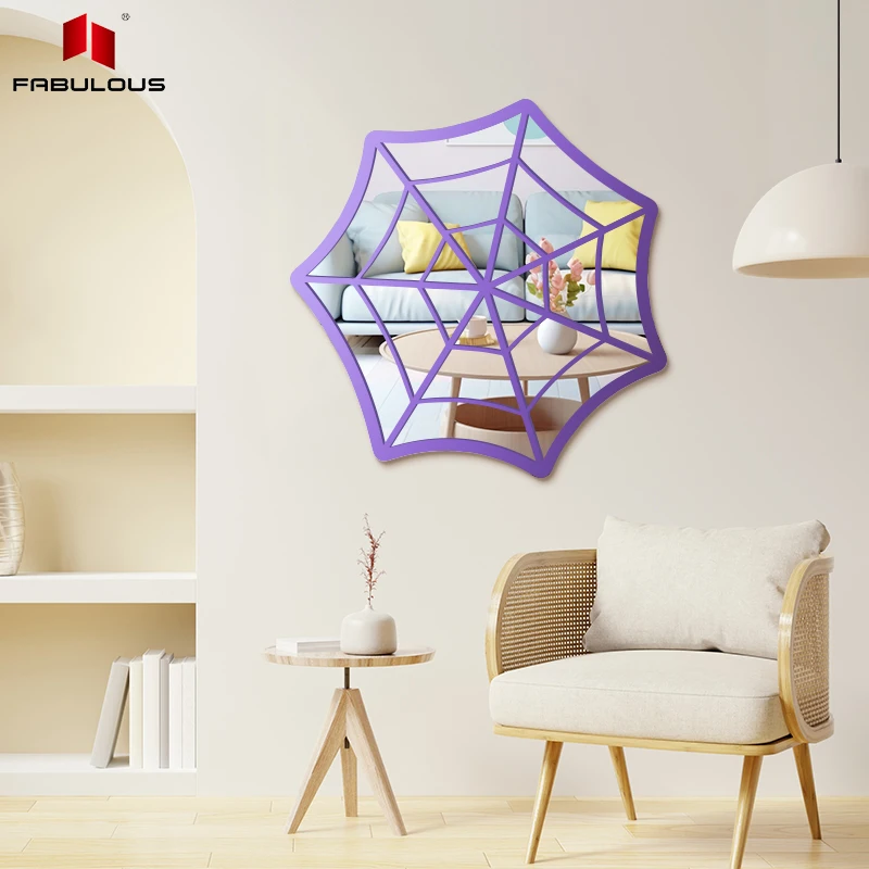 FABULOUS Tiktok popular black frame mirror printing 3d acrylic cartoon sticker decorative mirror