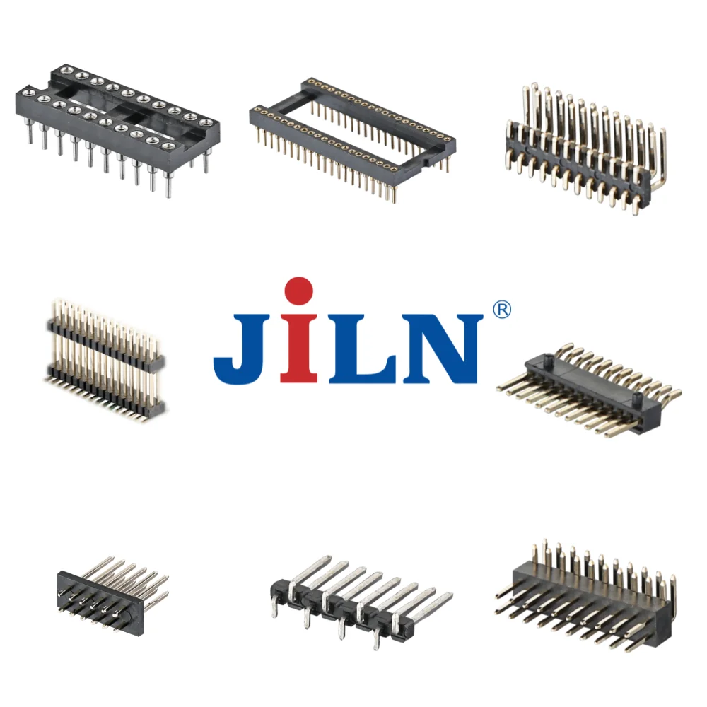 JiLN pin header board connector SMT Male type customised materials multi row electronic 12 pin connector headers on PCBA
