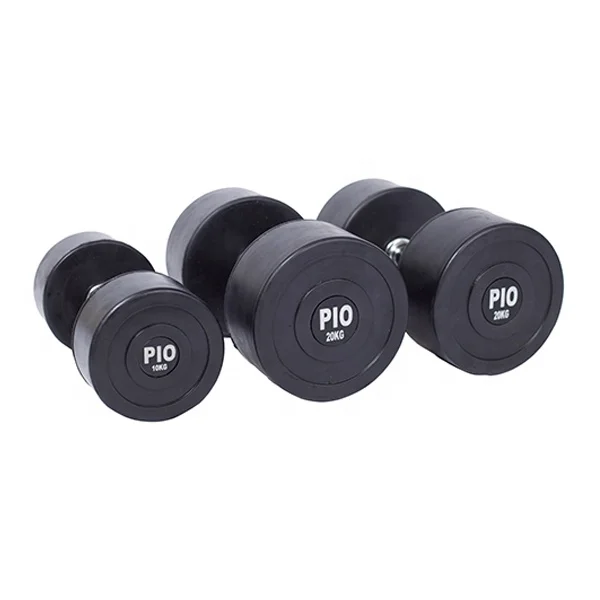 Wholesale Cheap Gym Equipment Dumbbells Set Weight Sturdy Rubber Wrapped Polyurethane Round CPU Steel Carton Body Men Colorful