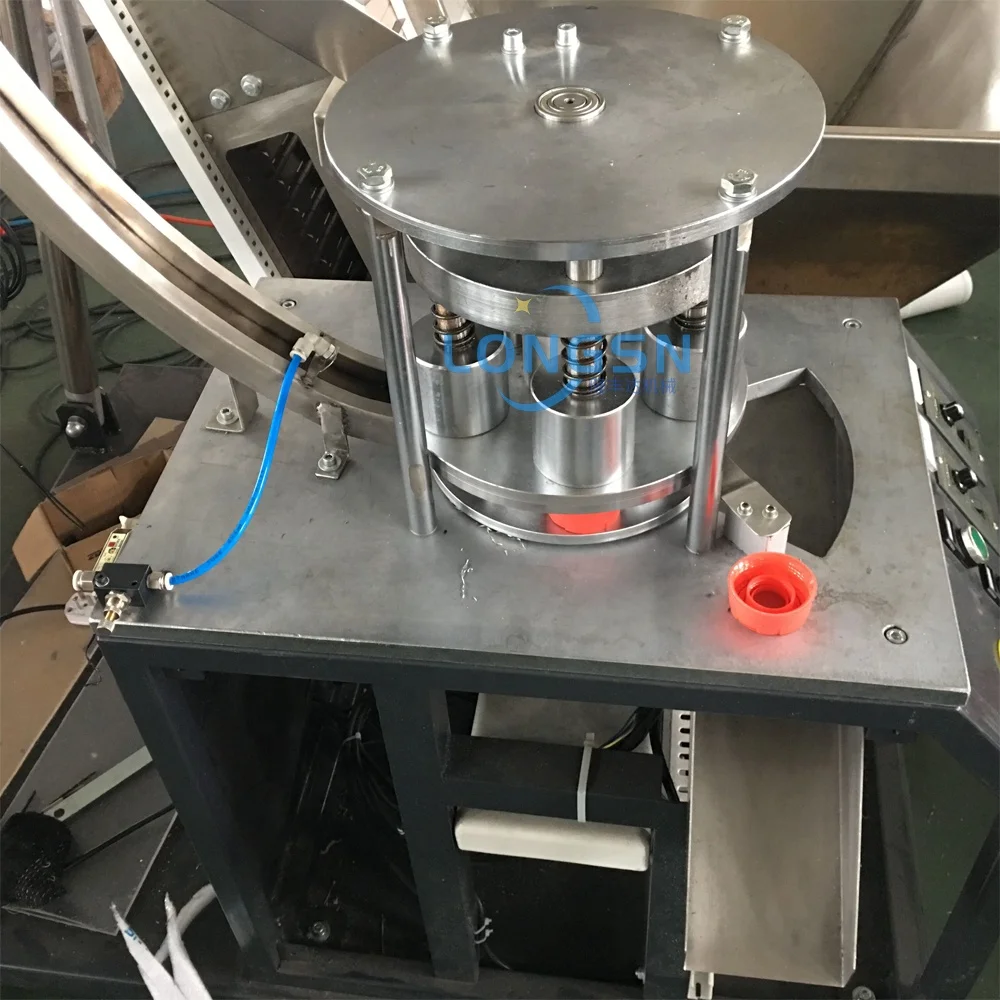 China Manufactory Automatic plastic water bottle cap slitting folding machine