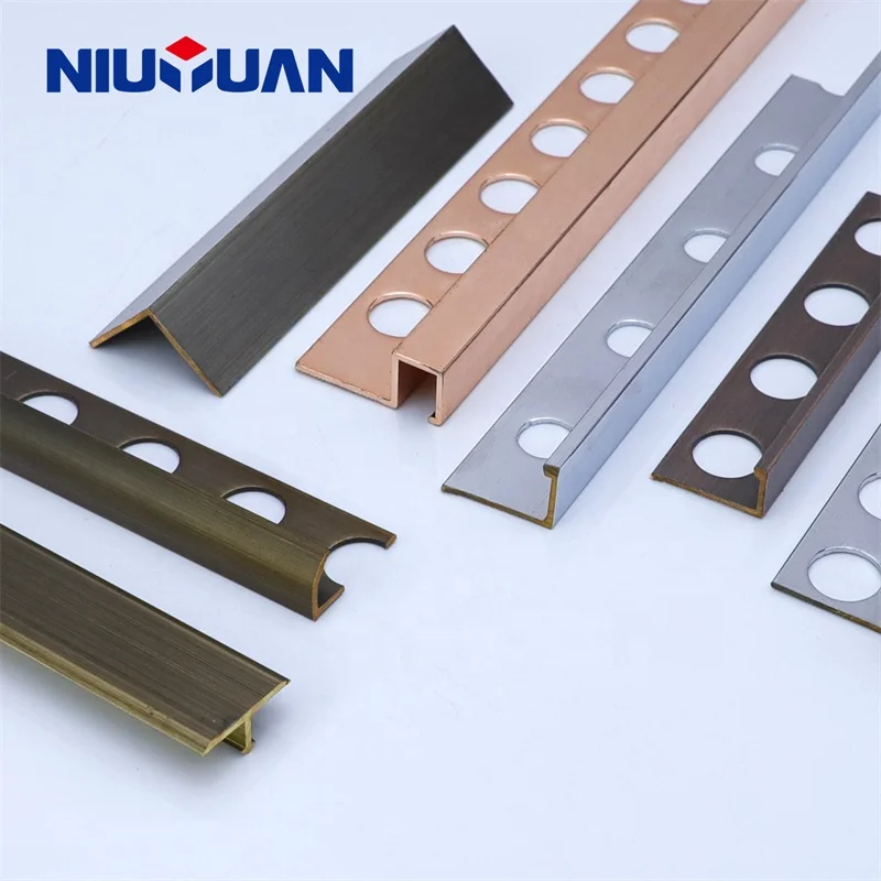 NIUYUAN Reliable Factory Customized Metal Antique Solid Brass Tile Edge Trim
