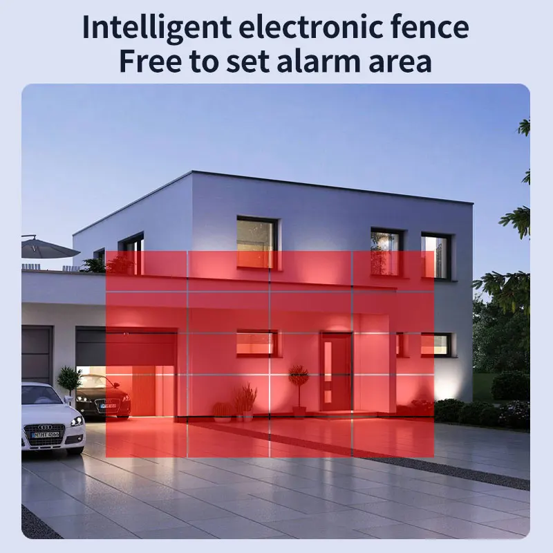 VESAFE Three Screen 6MP Support 128 Memory Card Pir Wifi Cctv Camera Outdoor Home Security PTZ Camera