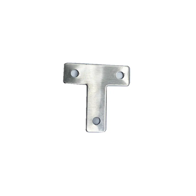 Polished Metal Brace for Timber Furniture 90 Degree Stainless Steel Fixing Plate Corner Angle T Brackets Connector