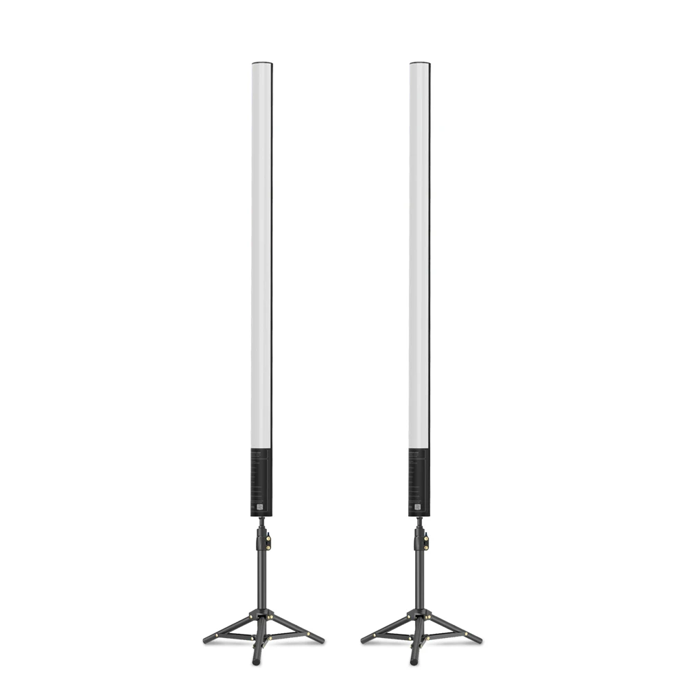 Mood1S 85cm 2Pack RGB Tube Lights Wireless Remote Control Stick Music Sync 117 Light Effects 3ft LED RGB Wand Light with Tripods