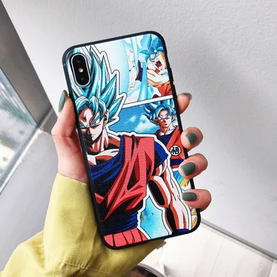 DBZ Goku Phone Covers Anime Super Saiyan Phone Case for iPhone 15 Pro Max 14 13 12 Pro 6 7 8