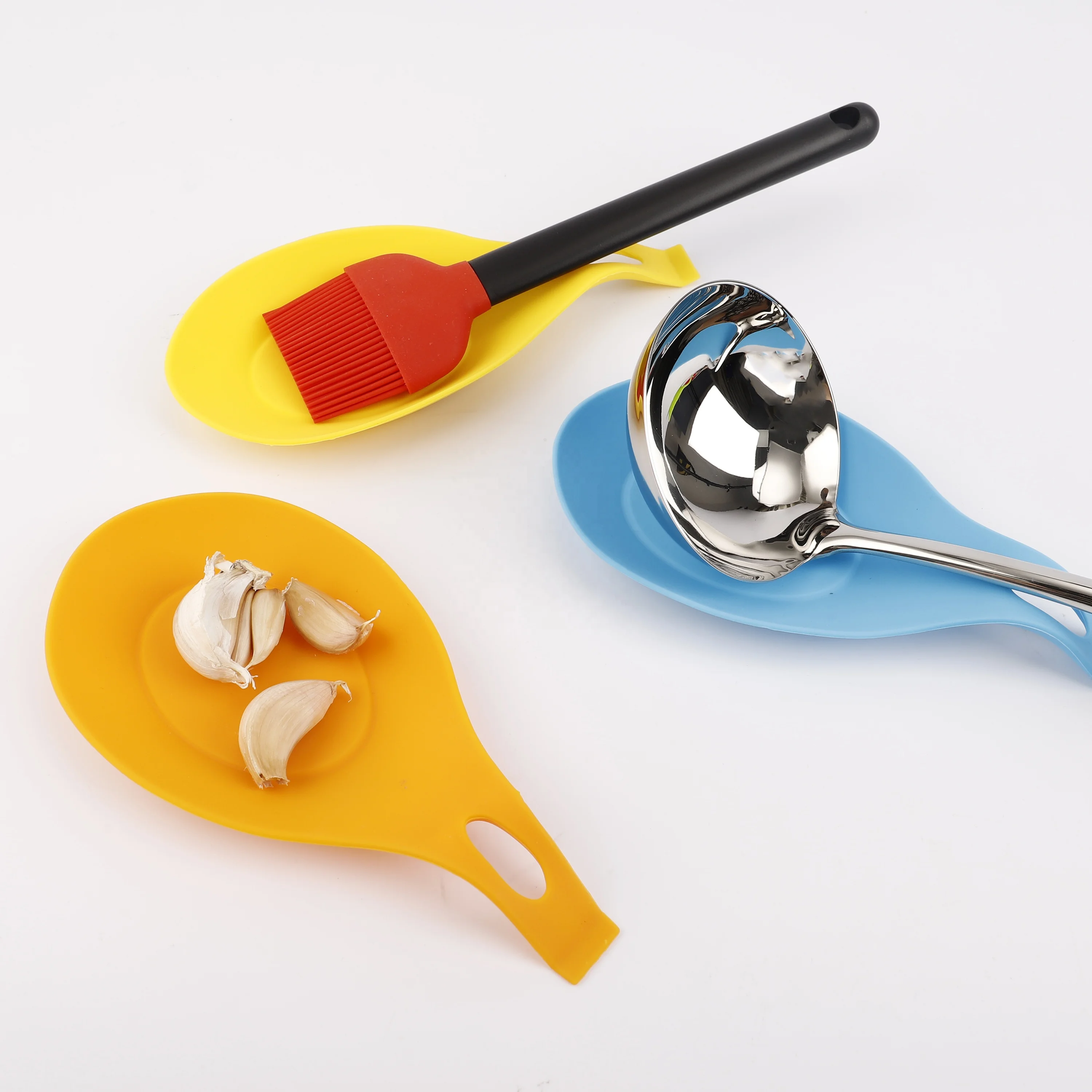 Stand custom food grade hanging spatula handle chopstick fork kitchen utensil tool serving luxury silicone holder spoon rest