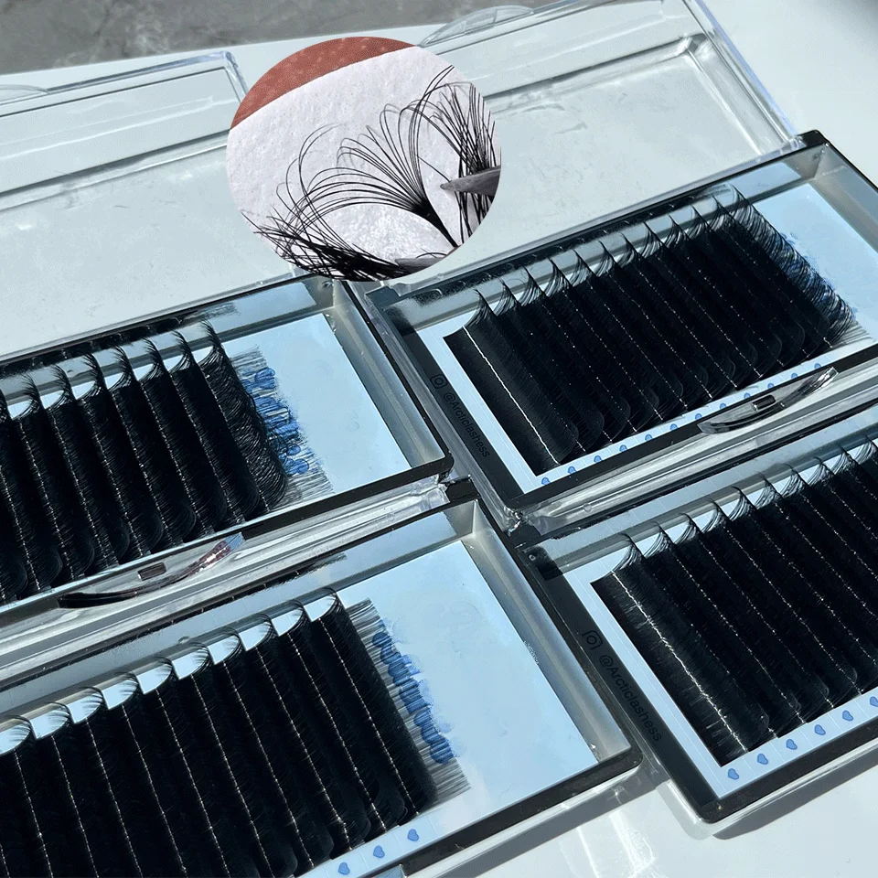 eyelashes tech supplies lash tray matte black vendor cashmere mink eyelash extension matte black